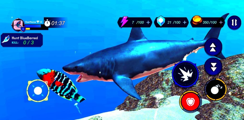 鲨鱼猎人模拟器安卓汉化版